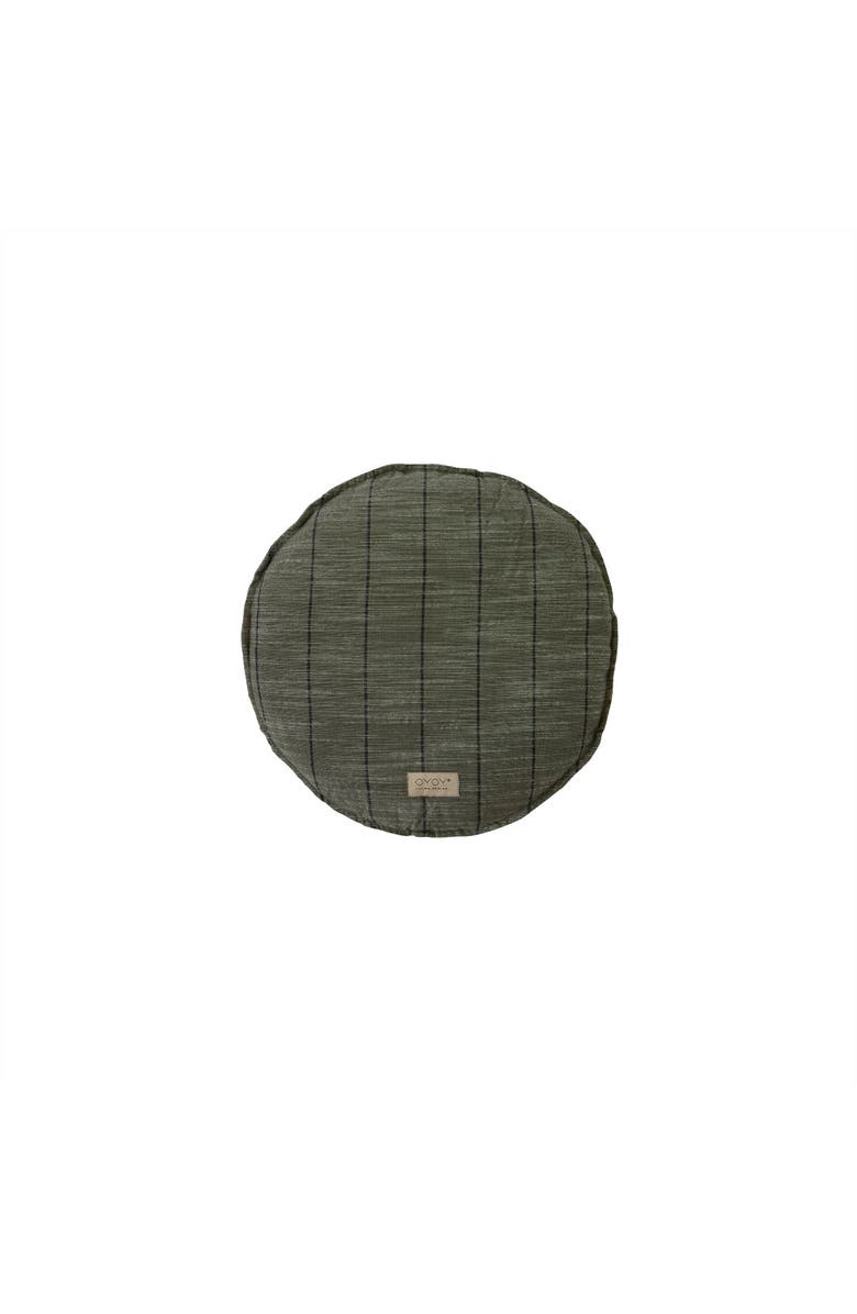 OYOY Outdoor Kyoto Cushion Round, Main, color, Olive