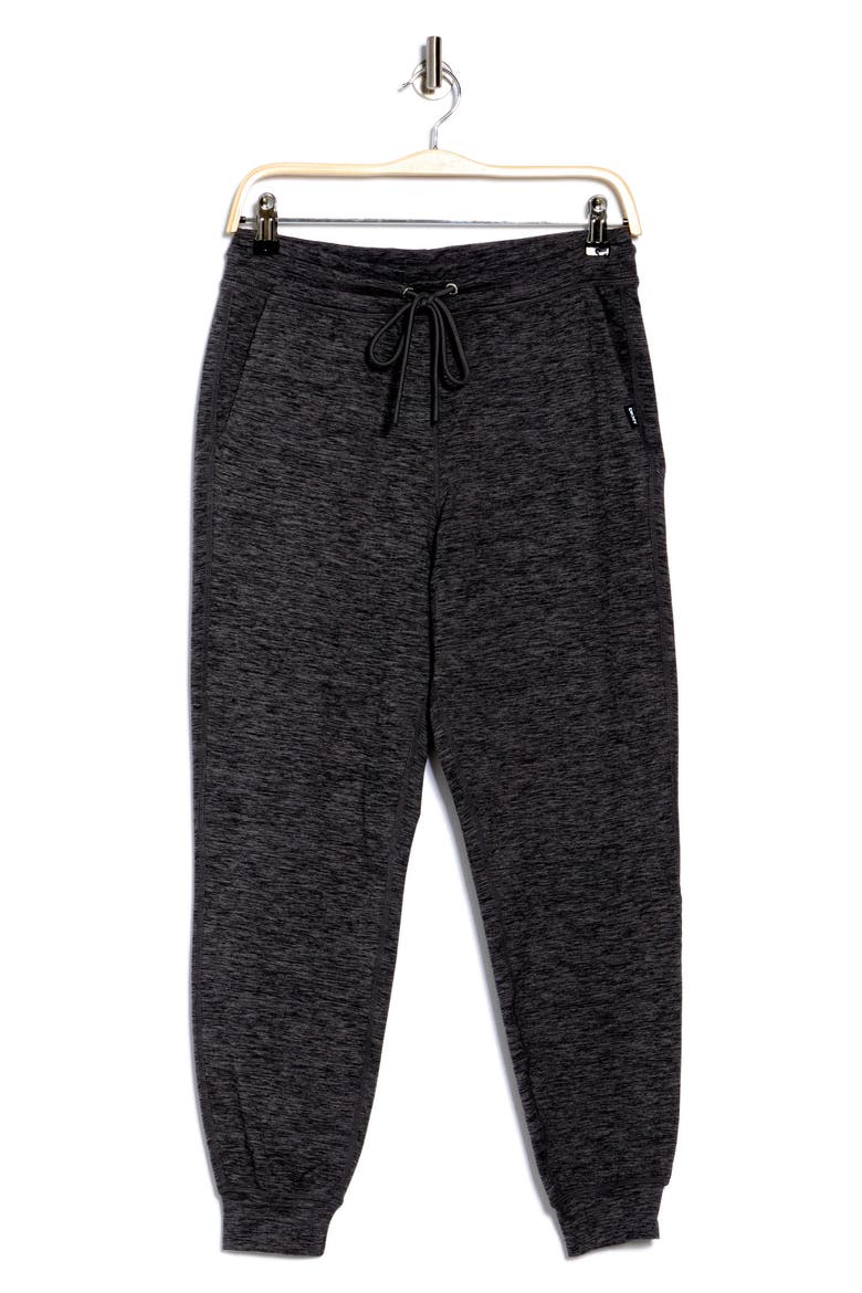 Space Dye High Waist Slim Joggers, Alternate, color, BLACK SPACEDYE
