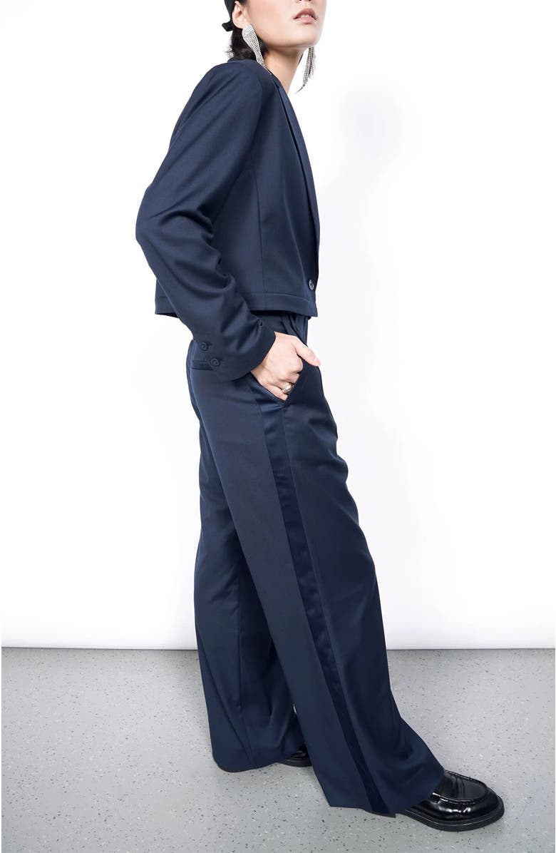 WILDFANG The Empower Cropped Convertible Blazer, Alternate, color, 