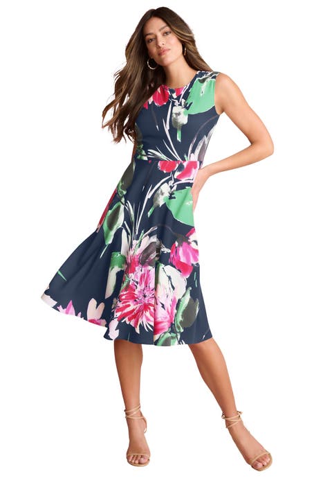 Fit And Flare Tank Dress (plus)