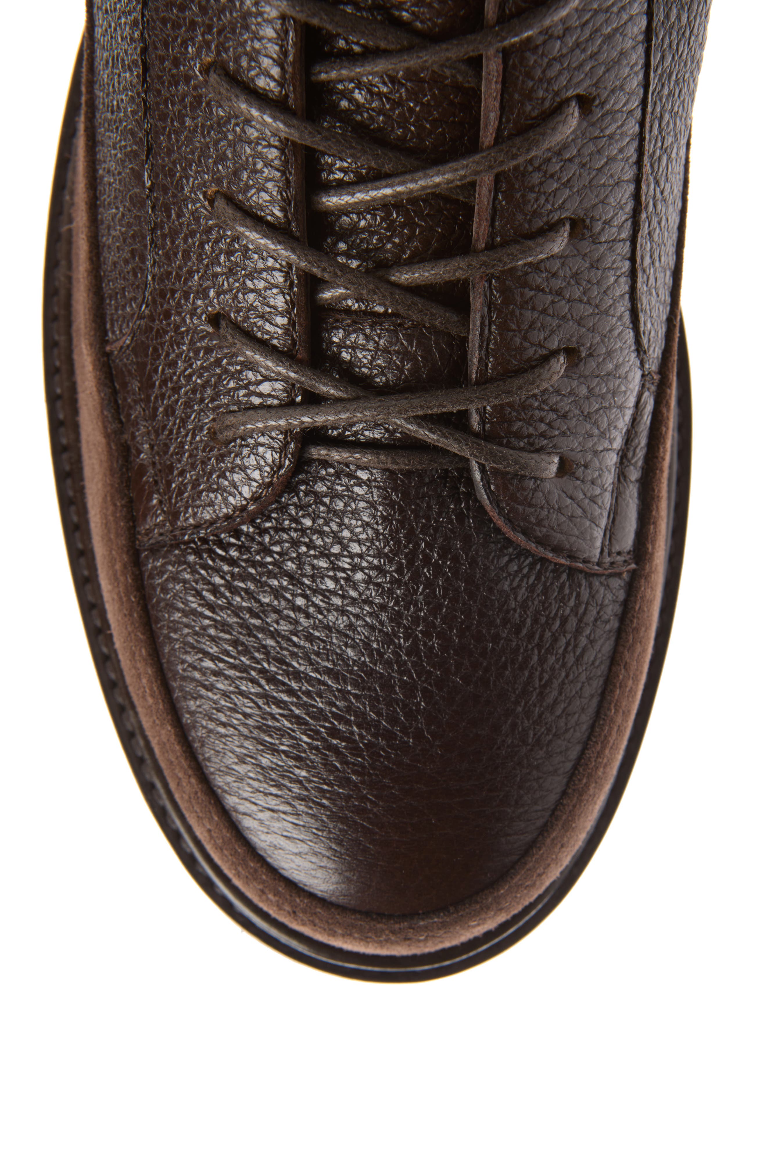 Leather Combat Boot, Alternate, color, COL80 DARK BROWN