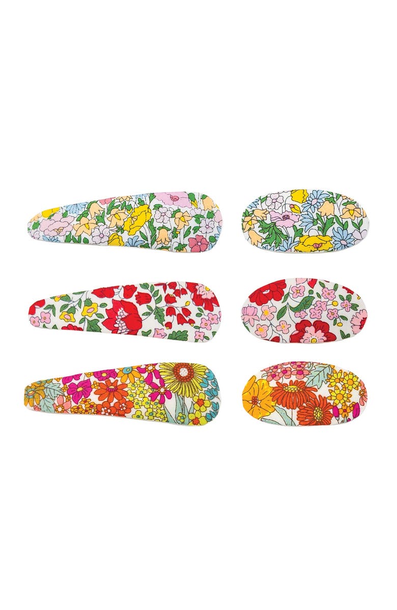 Puttisu Liberty Floral Hair Clip Set of 6, Main, color, Wildflower Mix