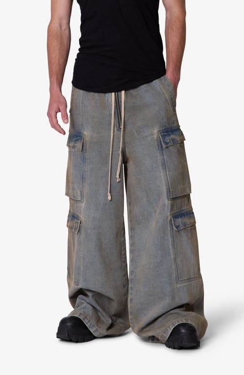 Mnml Astro Rave Oversize Double Cargo Jeans In Blue