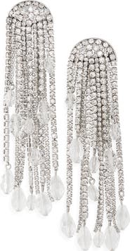 Carolina Herrera Teardrop Tassle Earrings