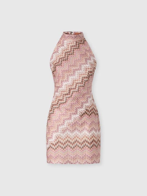 Halterneck Viscose Mini Dress