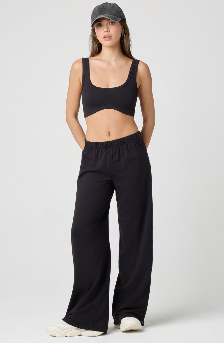 Florence by Mills Snap Wide Leg Pants, Alternate, color, Black