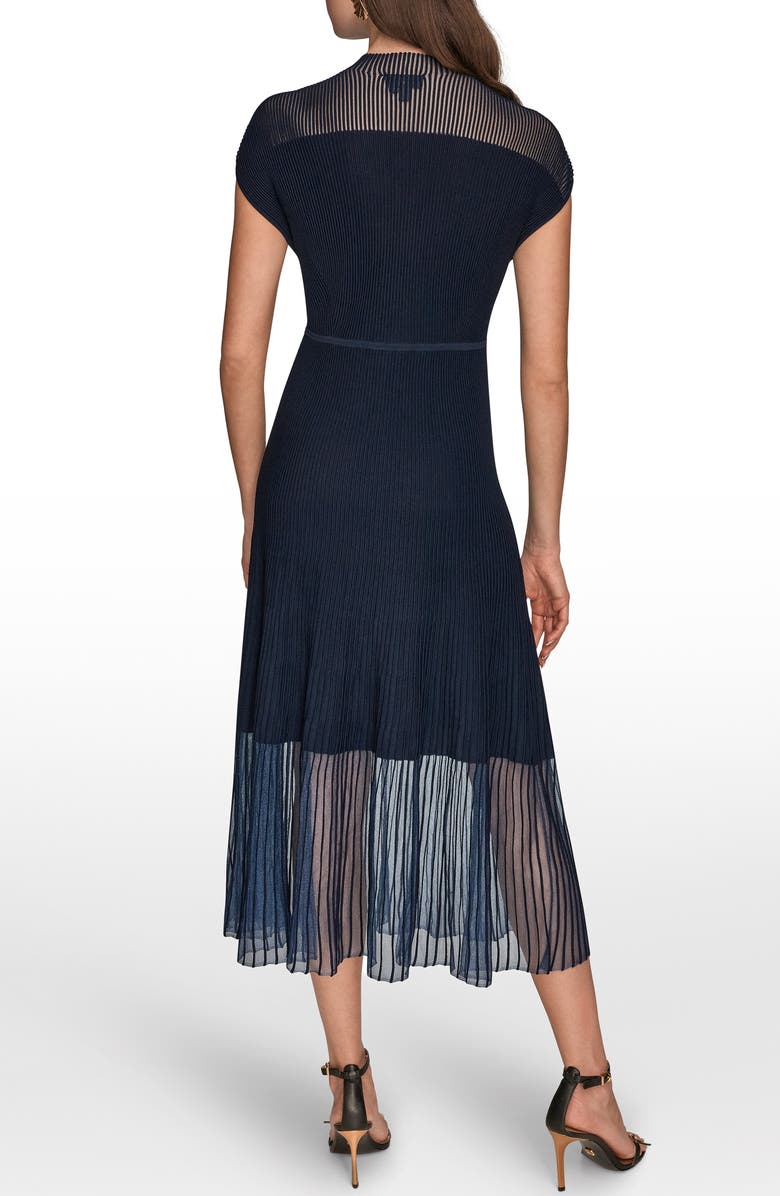 Donna Karan New York Sheer Rib Dress, Alternate, color, Nightfall