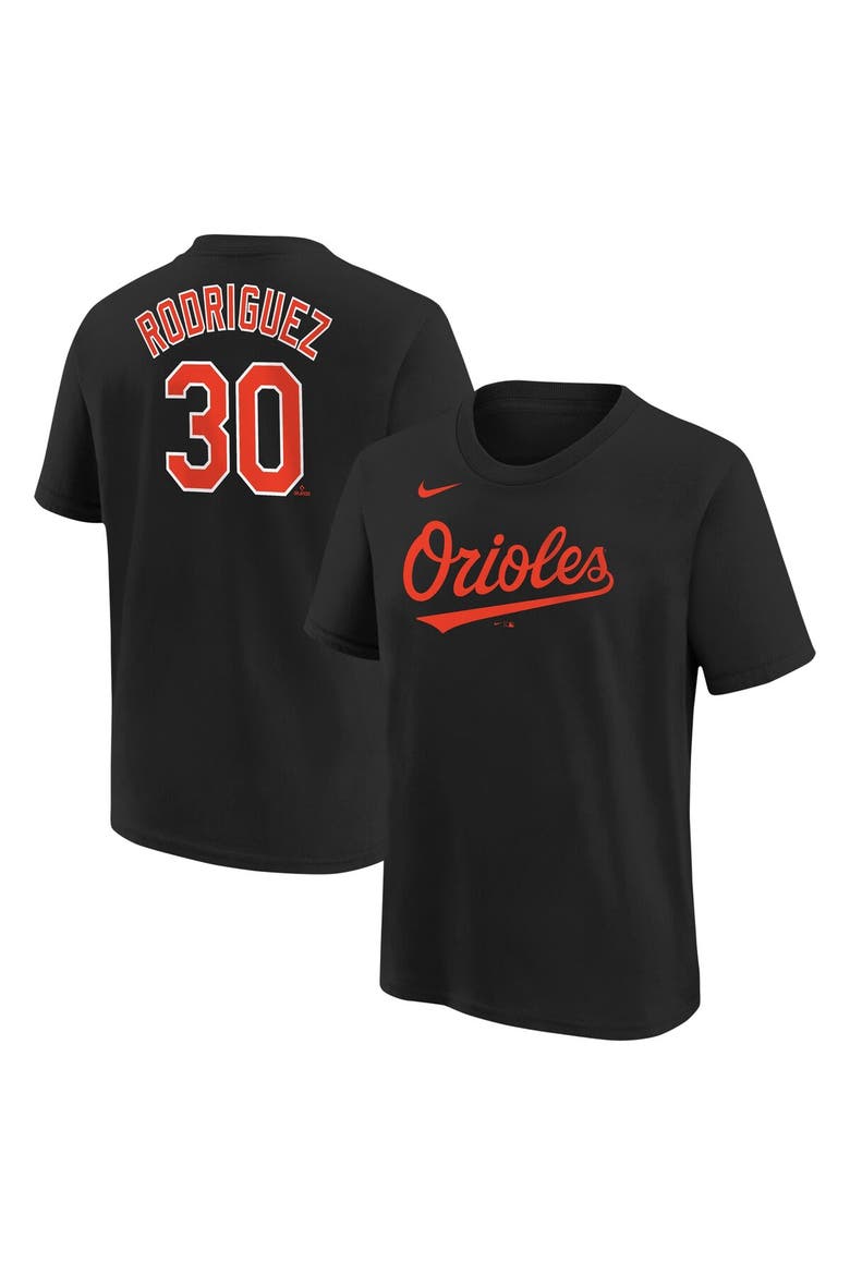 Youth Nike Grayson Rodriguez Black Baltimore Orioles Name & Number T-Shirt, Alternate, color, Black