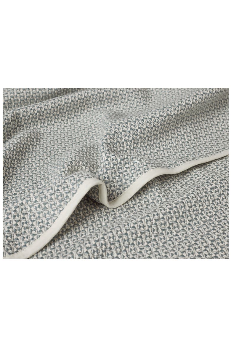 Honeycomb Organic Cotton Blanket, Alternate, color, UNDYED/ LAGOON