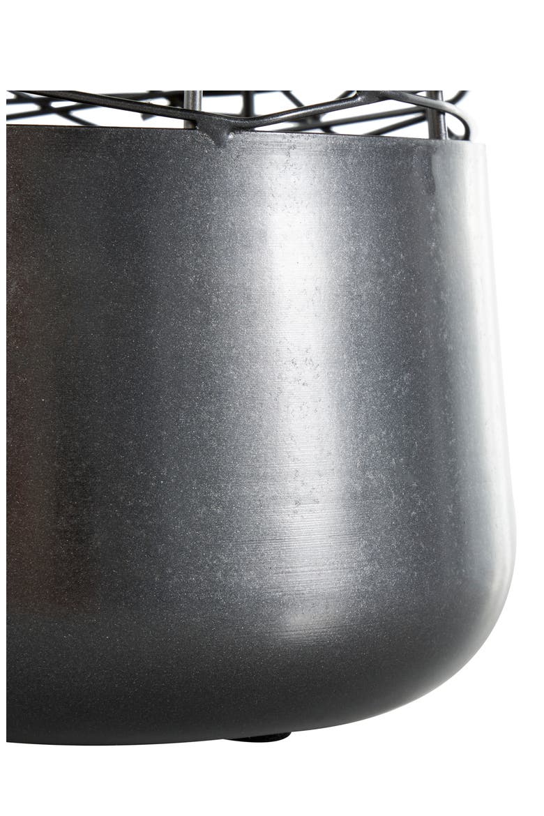 Mixed Metal Vase, Alternate, color, BLACK