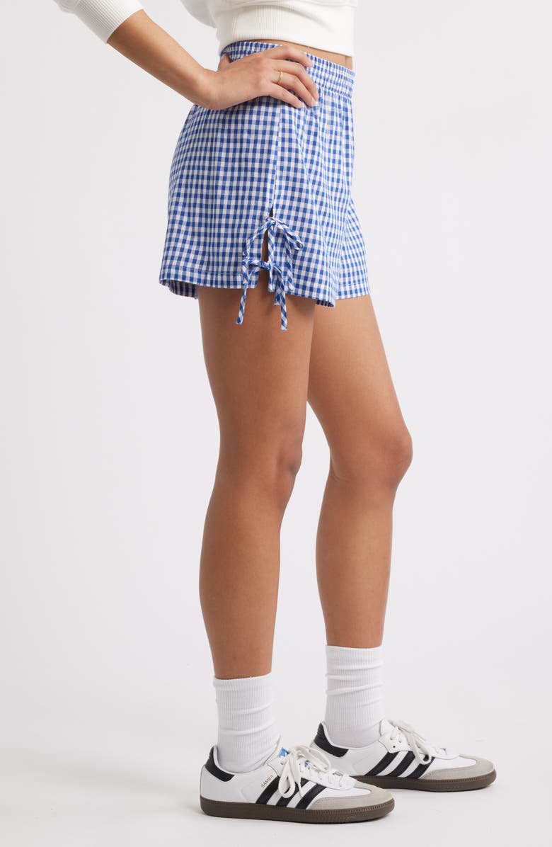 BP. Woven Gingham Shorts, Alternate, color, Blue Gingham