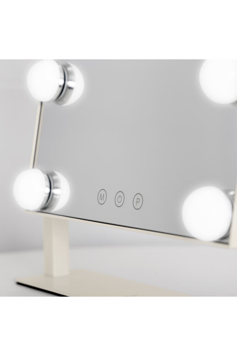 Small Vertical Hollywood Makeup Mirror with Lights, Alternate, color, Neutral