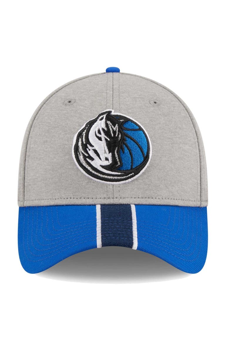 New Era Men's New Era Gray/Blue Dallas Mavericks Striped 39THIRTY Flex Hat, Alternate, color, 