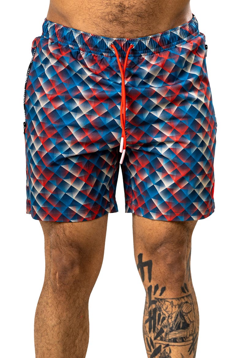 Marthyr Swim Trunks, Main, color, RED