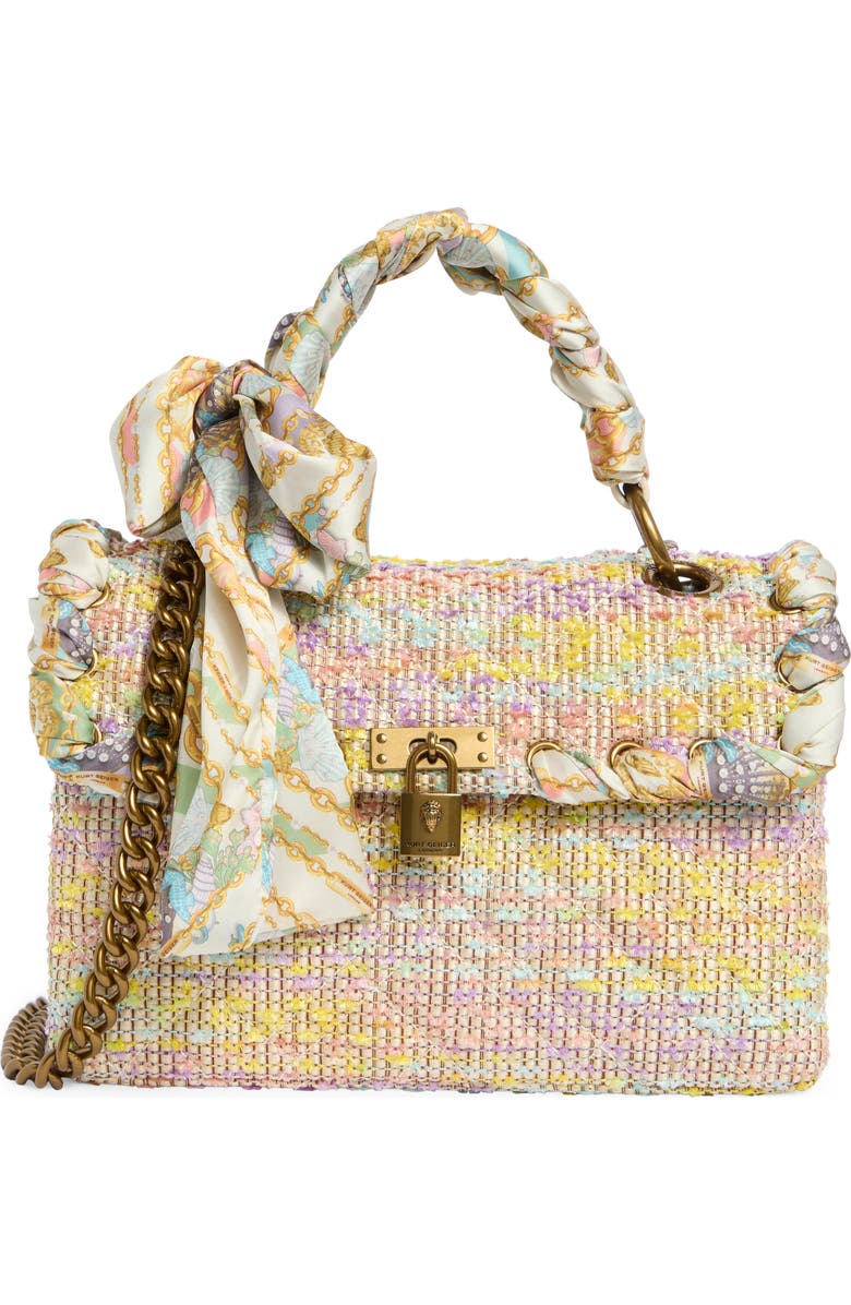 Kurt Geiger London Brixton Tweed Crossbody Bag, Main, color, Yellow Multi