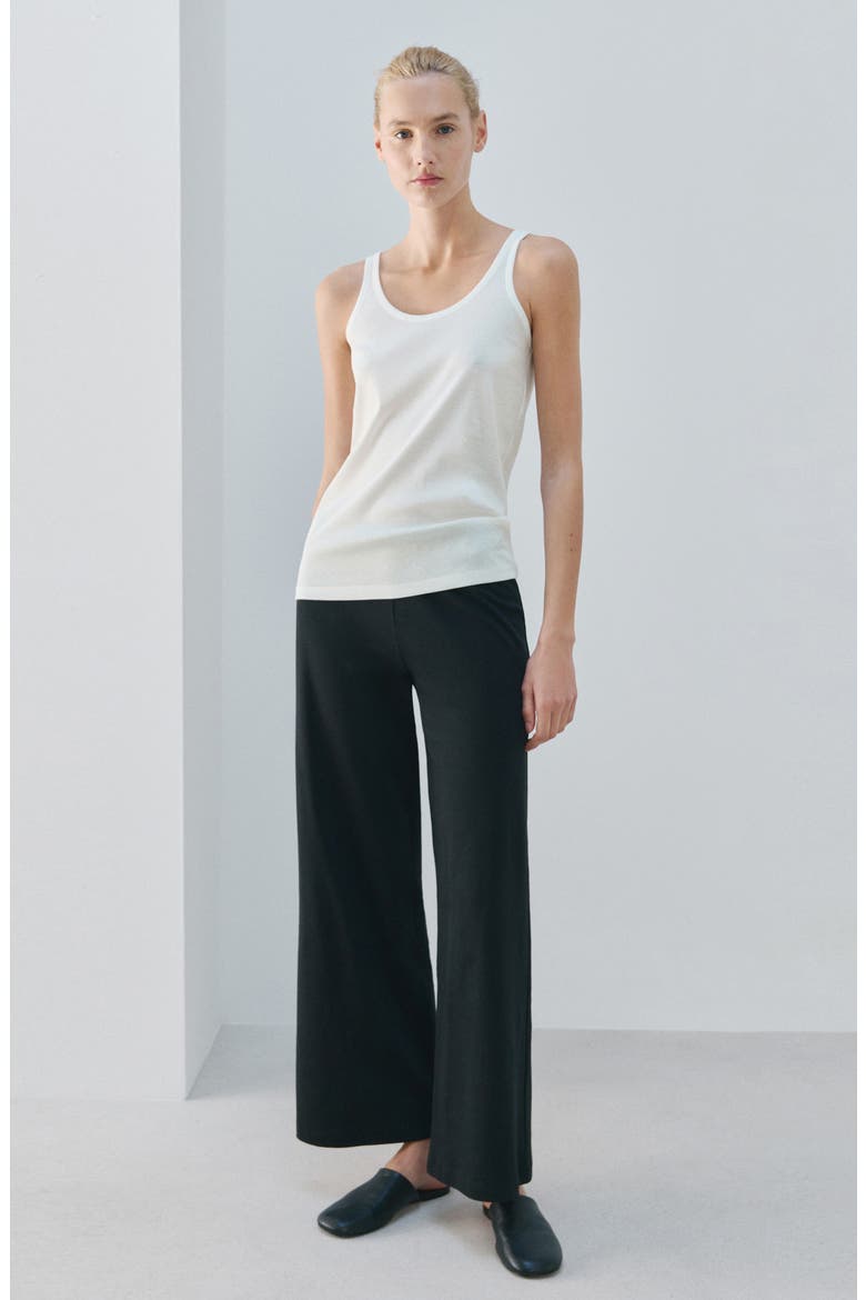 Scoop Neck Cotton Tank, Alternate, color, WHITE