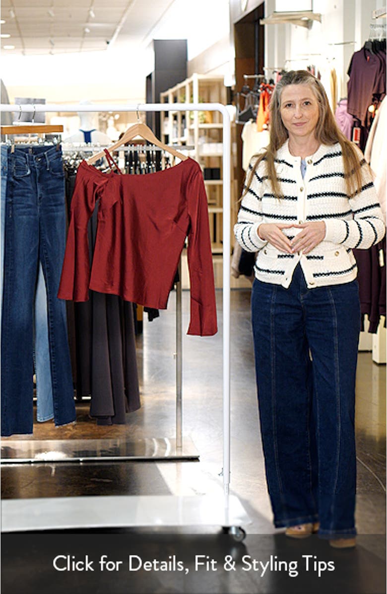 Brisa Single Cold Shoulder Satin Top, sales video thumbnail