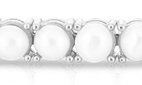 CHLOE & MADISON CHLOE AND MADISON FAUX PEARL TENNIS BRACELET