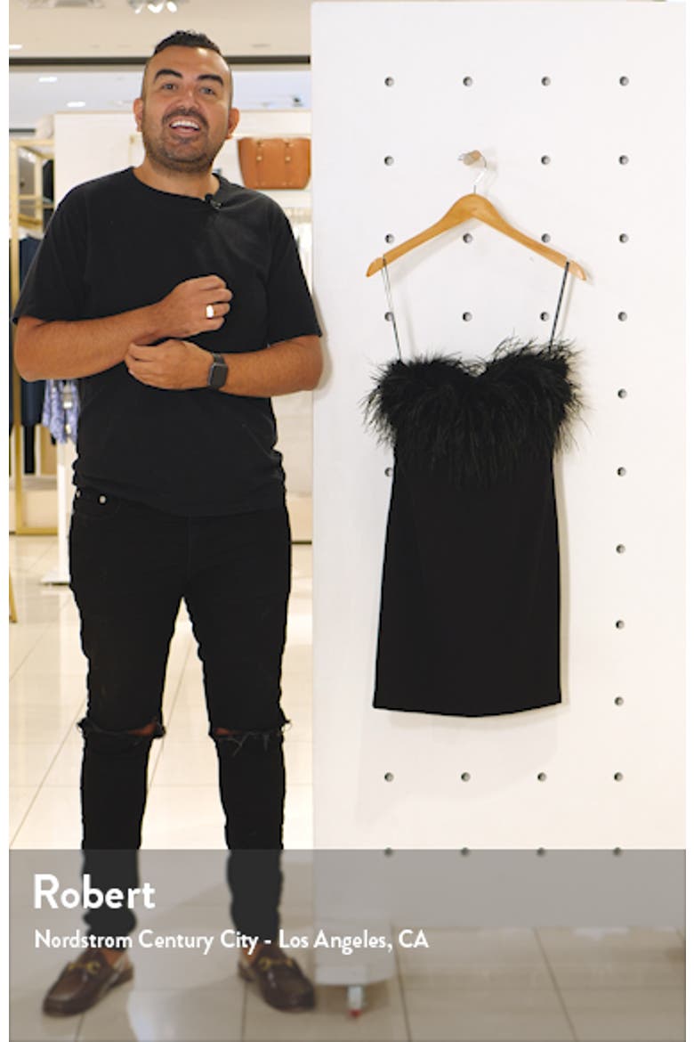 Strapless Feather Neck Cocktail Dress video