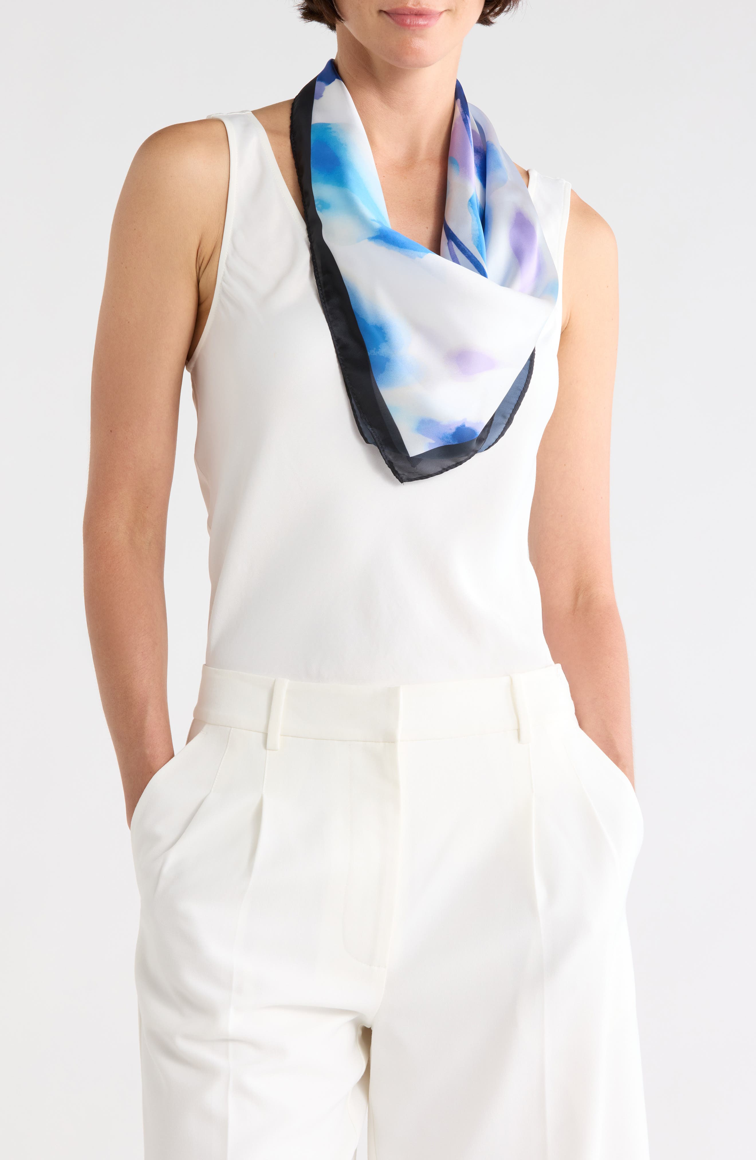 Vince Camuto Poppy Blur Square Scarf