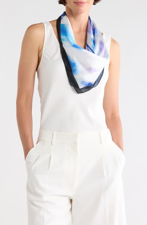 Poppy Blur Square Scarf