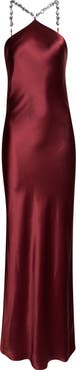 STAUD Cadence Halter Neck Gown
