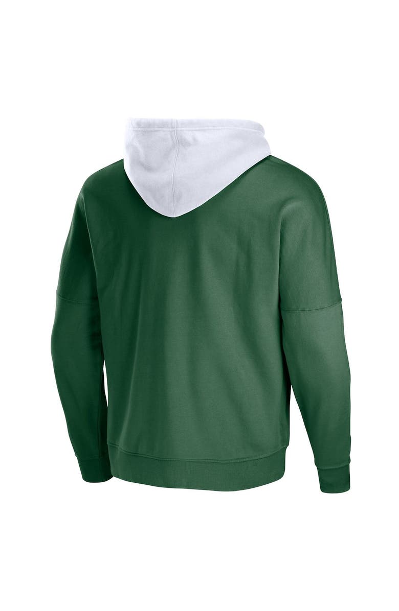 STAPLE Men's NFL x Staple Green New York Jets Throwback Vintage Wash Pullover Hoodie, Alternate, color, 