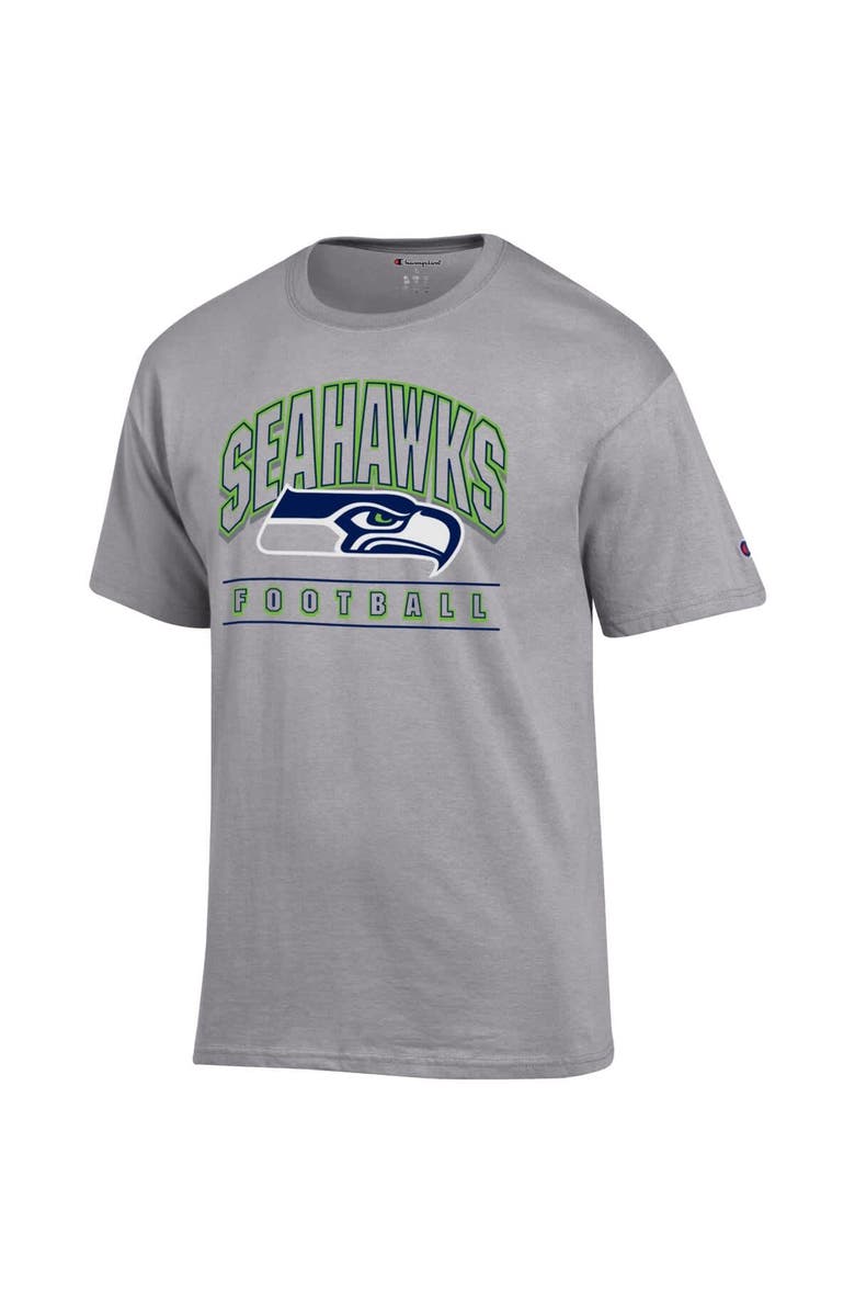 Champion Men's Champion  Heather Gray Seattle Seahawks Football T-Shirt, Alternate, color, Heather Gray