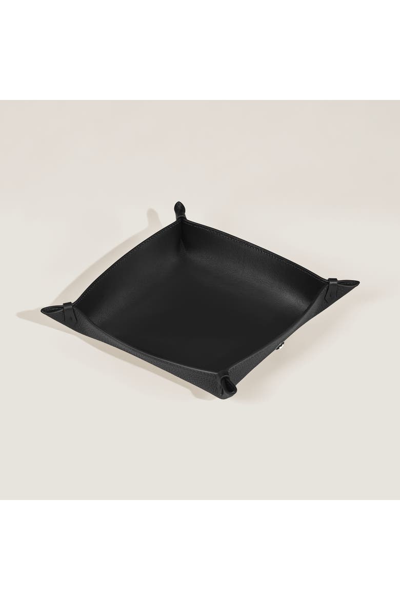 Grain Leather Catch Tray, Alternate, color, BLACK