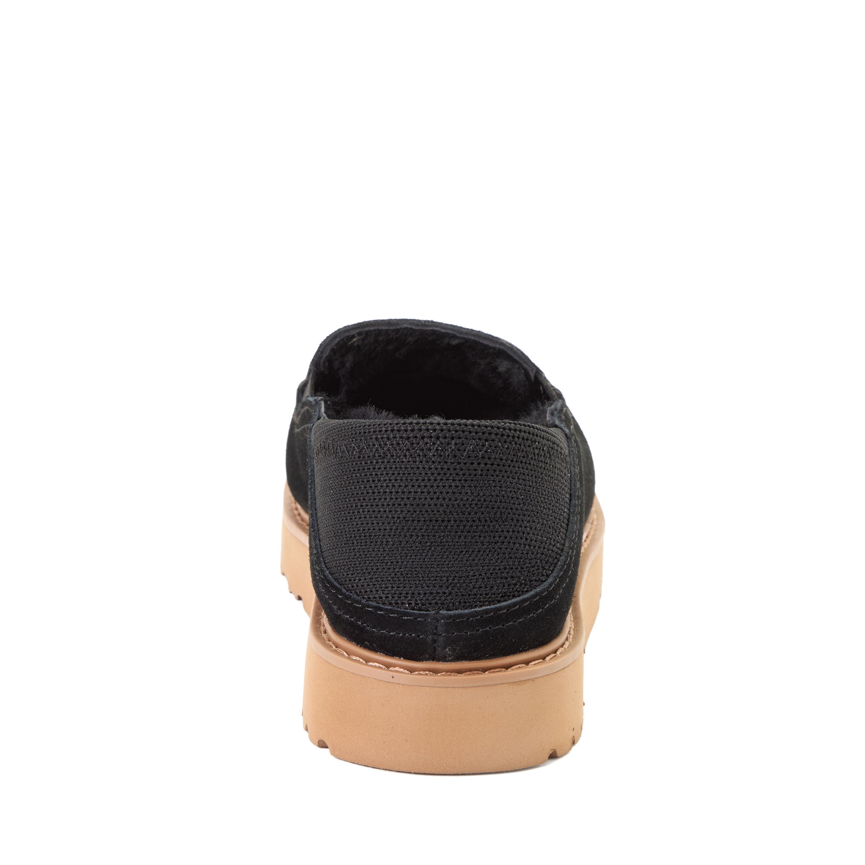Fireside Suede Sport Knit Loafer Slippers, Alternate, color, Black
