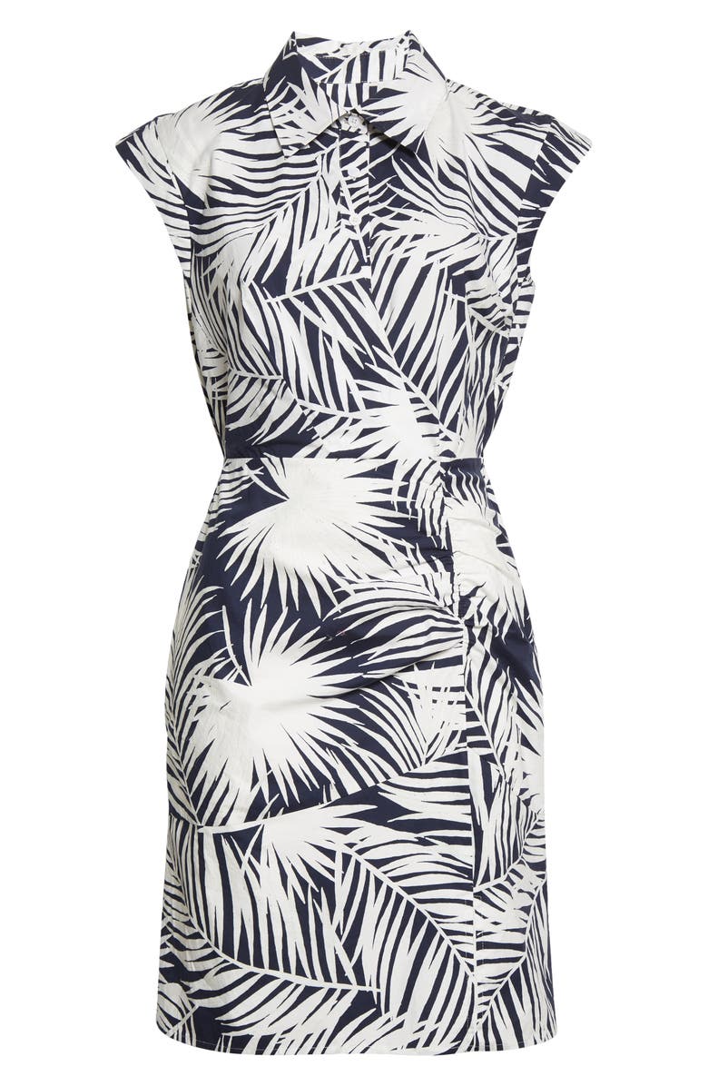 Milly Maxwell Palm Print Sheath Dress, Alternate, color, 