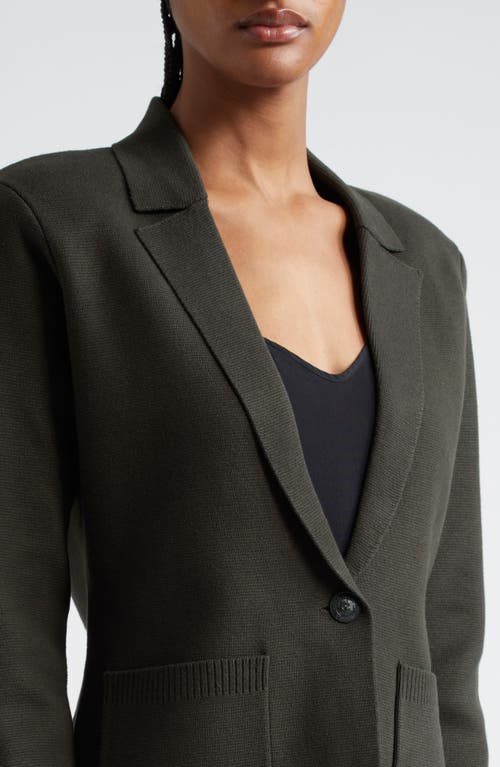 L Agence L'agence Lacey Knit Blazer In Deep Olive