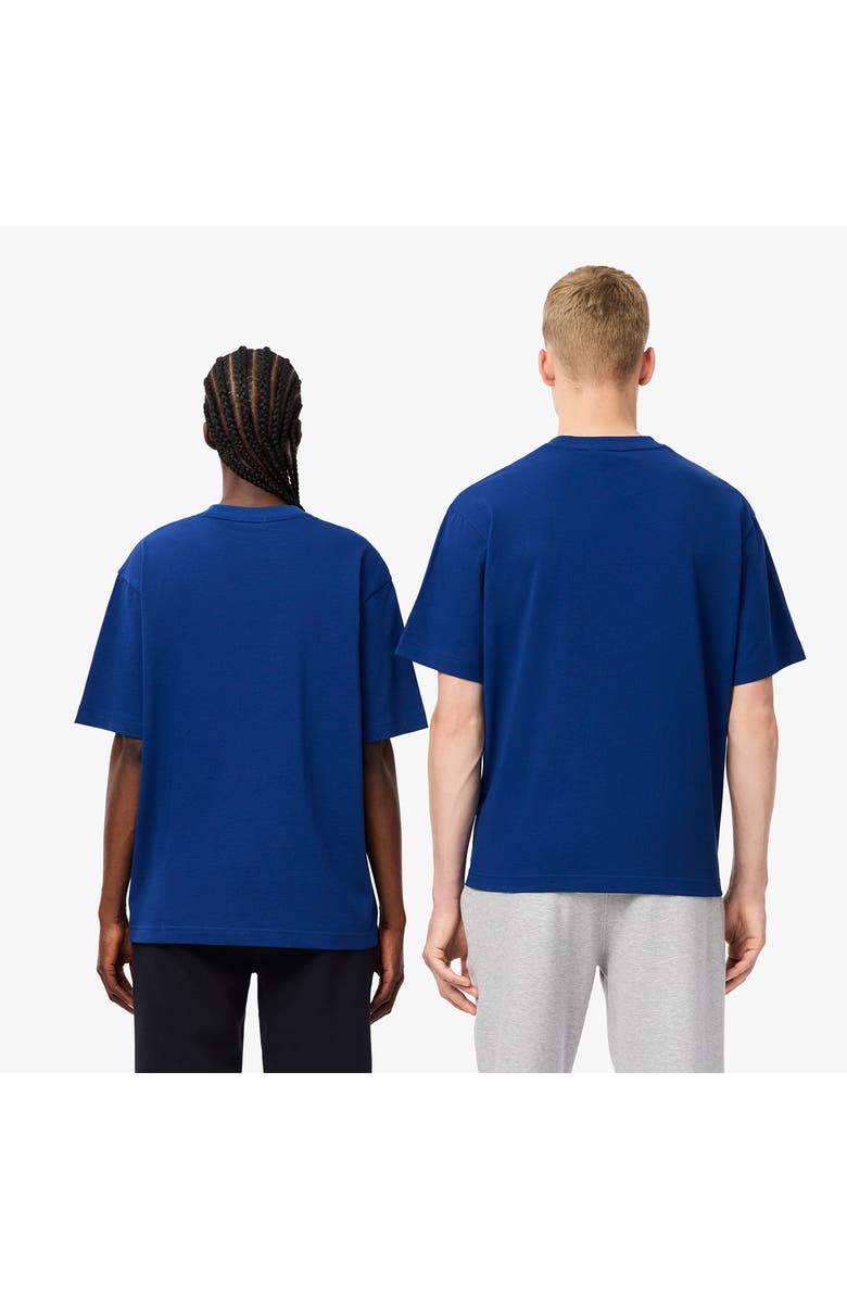Lacoste Loose Fit Cotton T-Shirt, Alternate, color, Globe