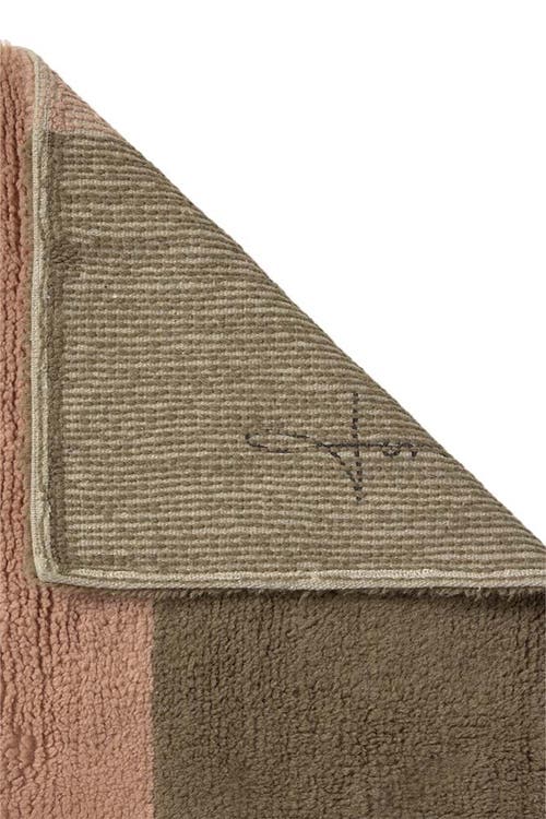 Lorena Canals Wool Rug Chroma Dusty Pink In Green