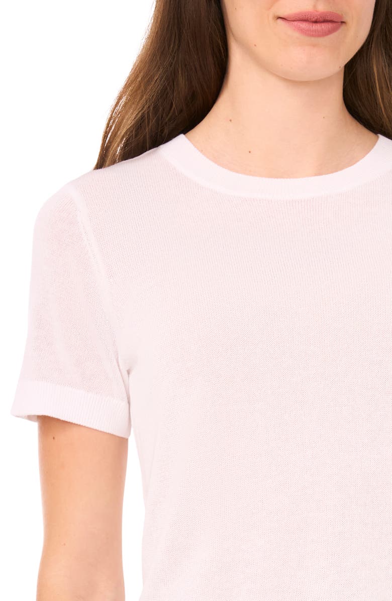 Halogen<sup>®</sup> Short Sleeve Sweater, Alternate, color, Bright White