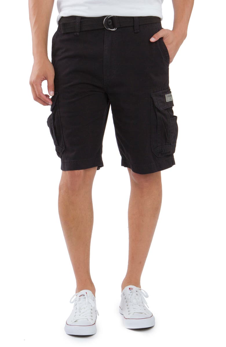 UNIONBAY Survivor Belted Cotton Cargo Shorts, Main, color, 