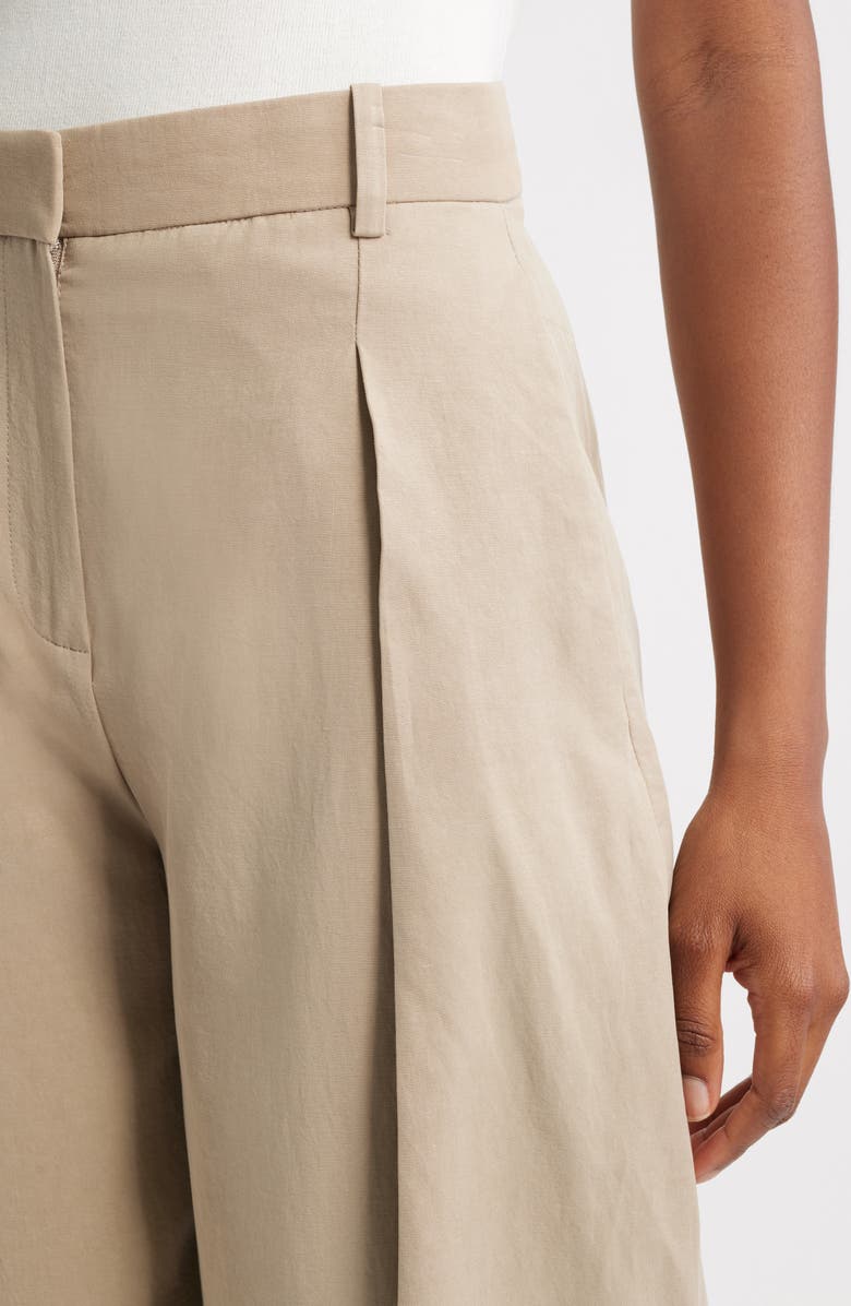 MANGO Olivia Pleated Straight Leg Pants, Alternate, color, Medium Brown