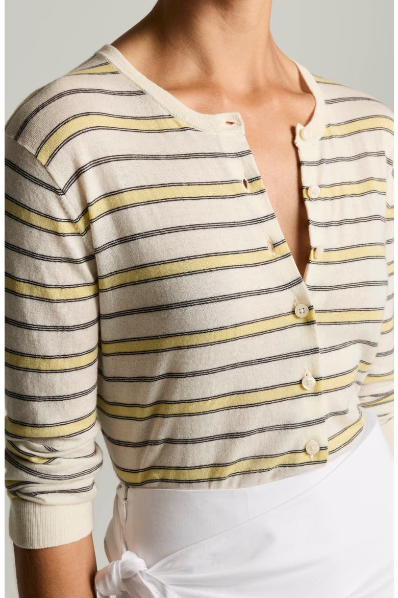 Stripe Cardigan, Alternate, color, DANDELION COMBO