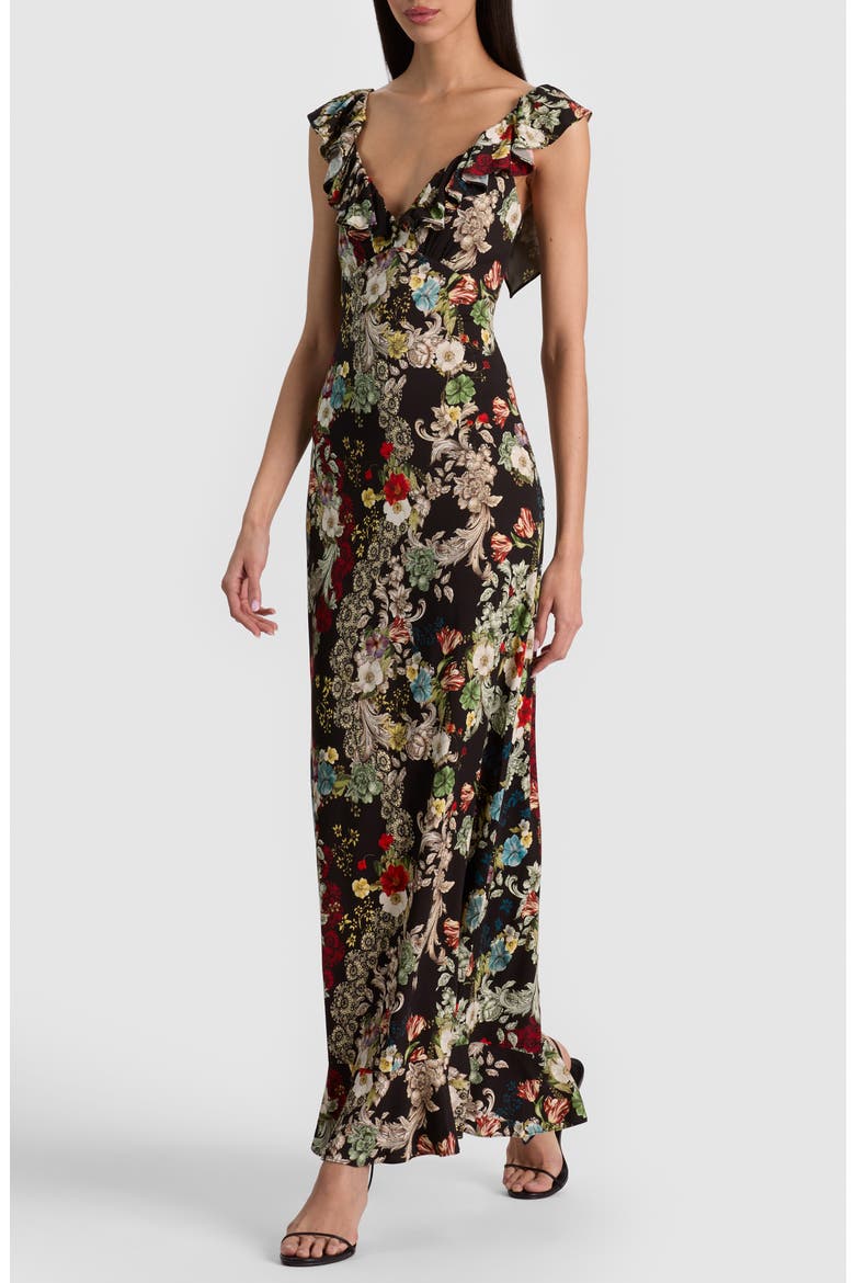 Gemma Ruffle Hem Midi Dress, Alternate, color, FREE SPIRIT