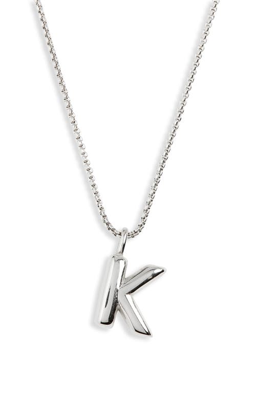 Open Edit Waterproof Bubble Initial Pendant Necklace