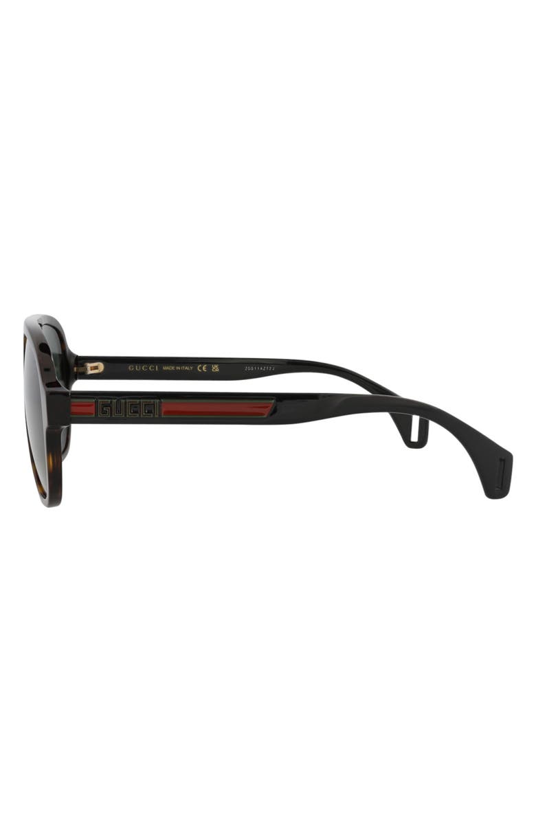 Gucci 58mm Pilot Sunglasses, Alternate, color,
