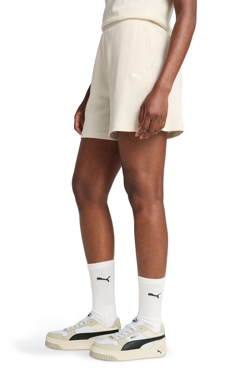 PUMA Essentials Elevated High Waist Shorts, Alternate, color,