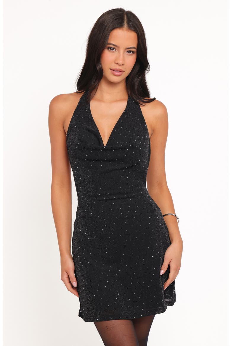 Maya Halter Dress, Alternate, color, BLACK