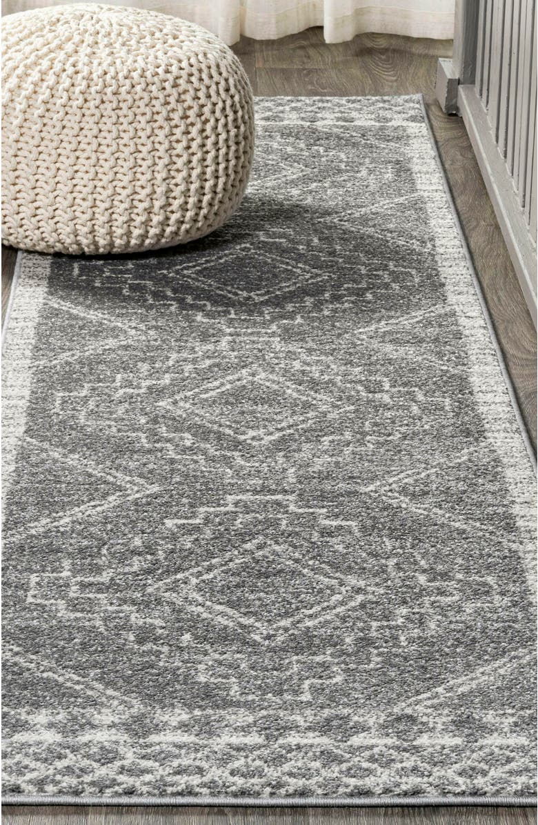 JONATHAN Y Amir Moroccan Beni Souk Area Rug, Alternate, color, Gray/Cream