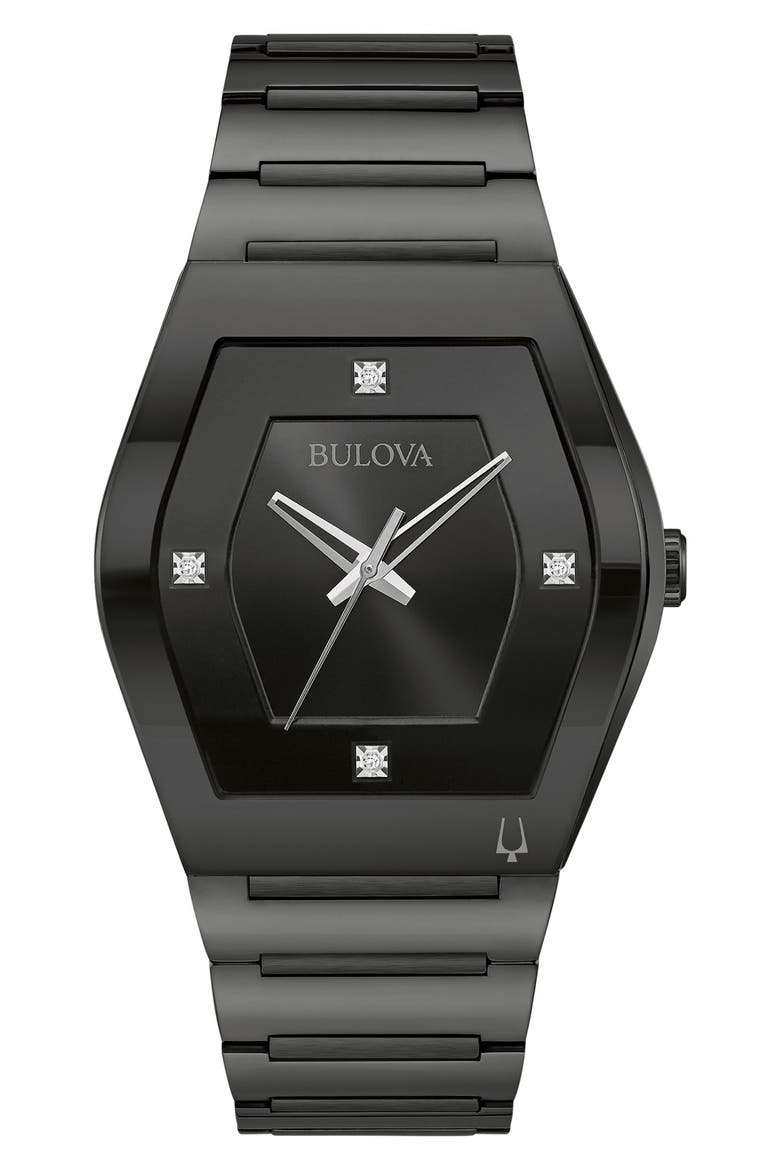 Gemini Diamond Bracelet Watch, 40mm, Main, color, BLACK
