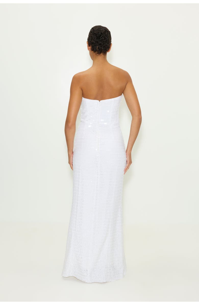 SIMONMILLER Sculpty Strapless Piano Sequin Dress, Alternate, color, Macadamia