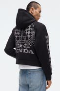 H&M Oversized Fit Printed Zip-through Hoodie