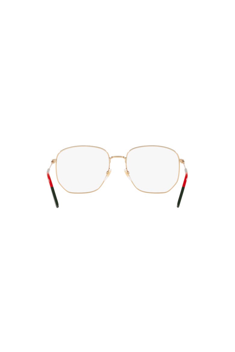 56mm Rectangle optical glasses, Alternate, color, Gold/ Black