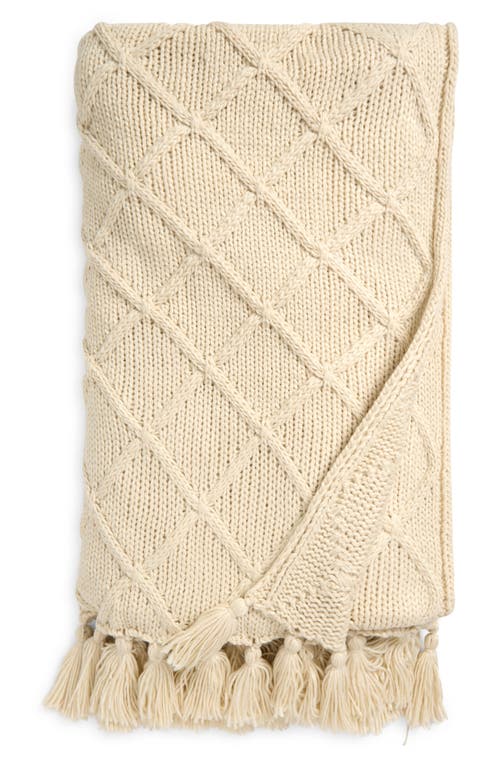 Next Cable Knit Throw Blanket In Cream