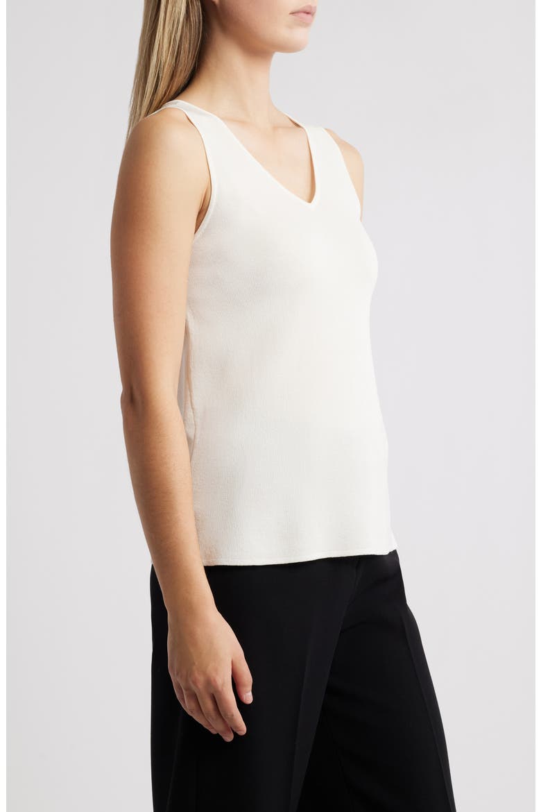 Double V-Neck Sweater Tank, Alternate, color, WHITE DOVE